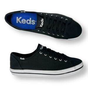 Keds Women's Kickstart Sneaker Size 8 WF54684 Black Preppy School Casual